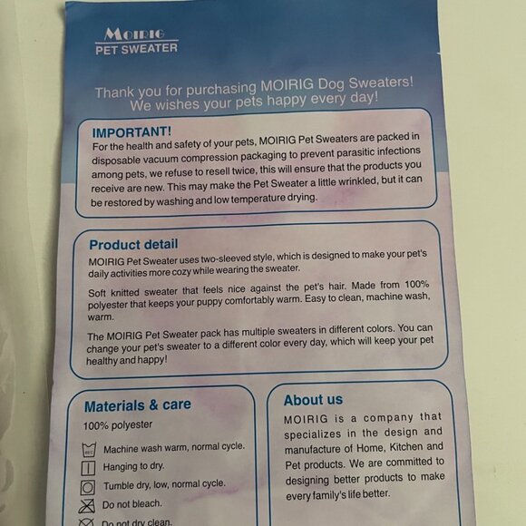 2-Pack Moirig Pet Sweaters - Picture 8 of 11